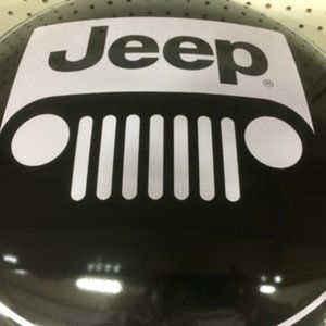 Jeep 16" Dome Metal Wall Sign - Vehicle Home Wall Decor Man Cave